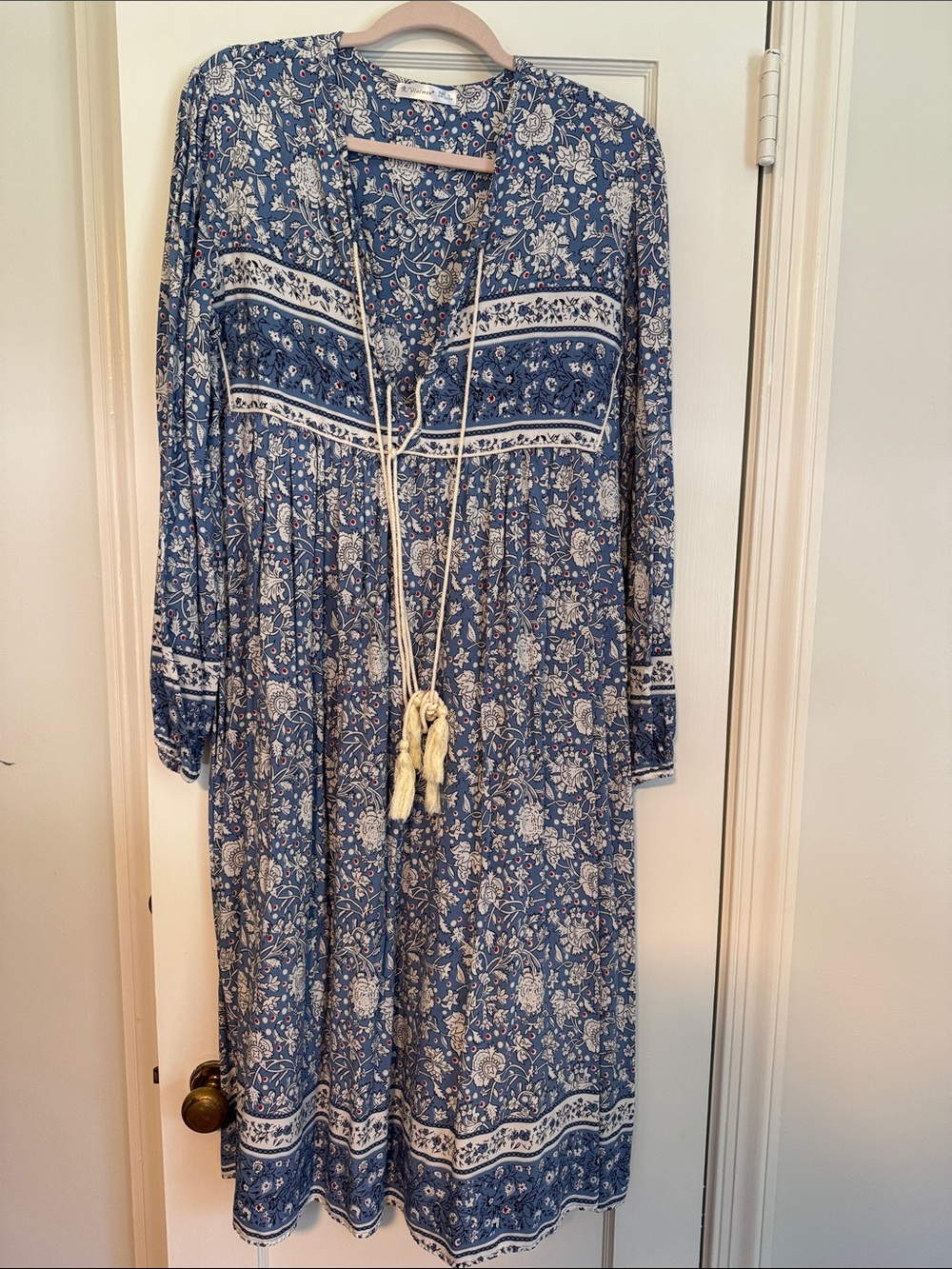 Boho Floral Maxi Dress in Pink
